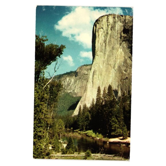 Yosemite National Park El Capitan Vintage Postcard Mirro-Krome Crocker BSY-31 - Picture 1 of 2